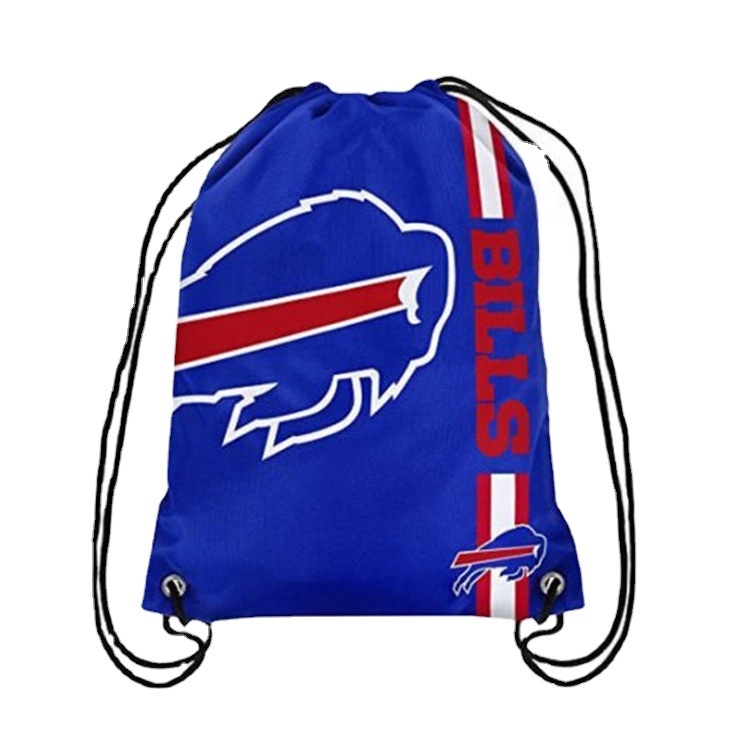 All Over Imprint Drawstring Backpack 3