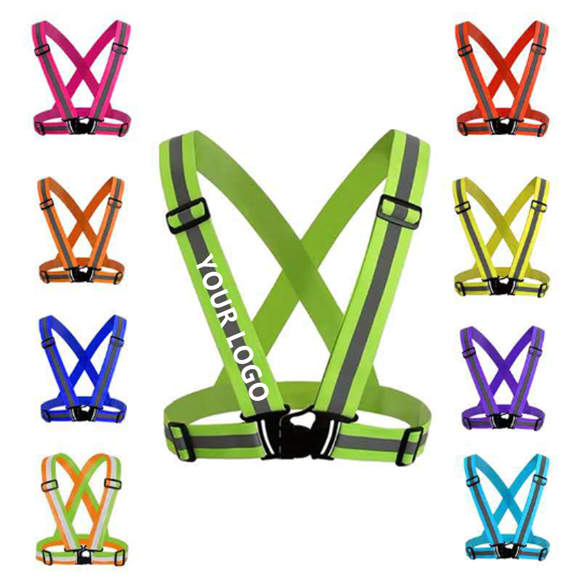 Adjustable Reflective Elastic Vest Belt 2