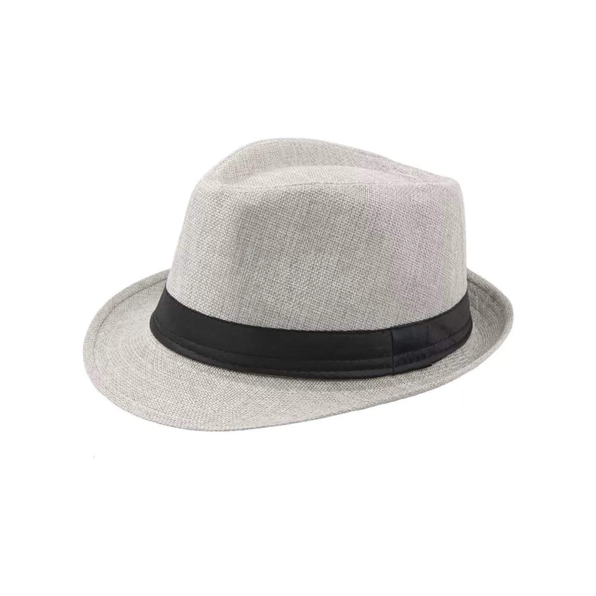 Classic Linen Straw Fedora Hat with Breathable Design 1
