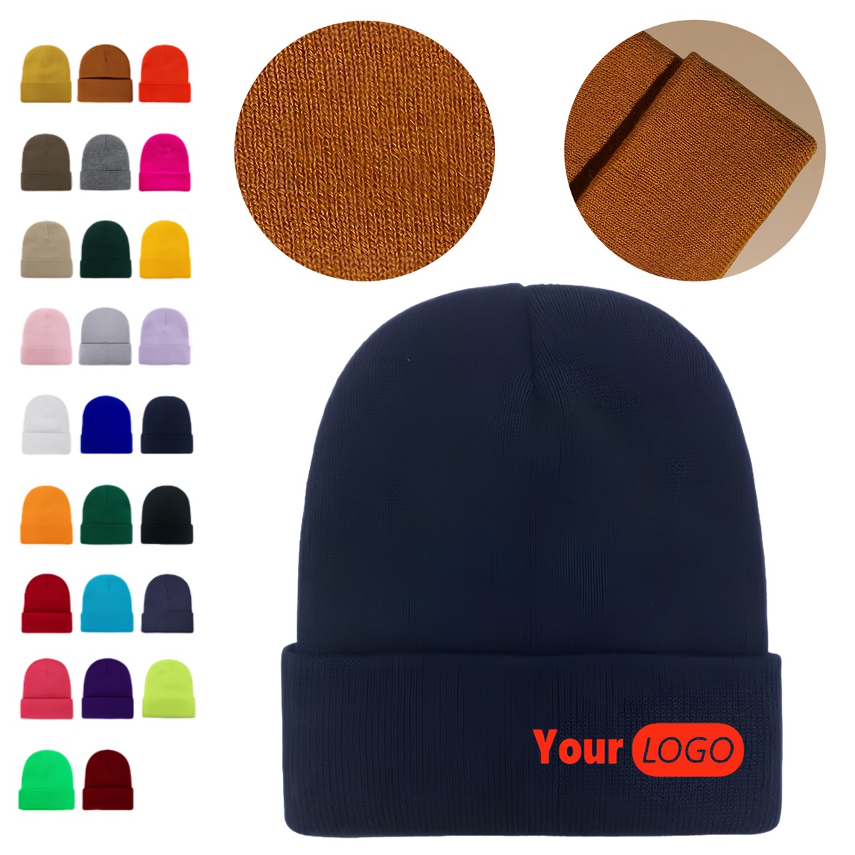 Acrylic Autumn And Winter Knitted Hat 4