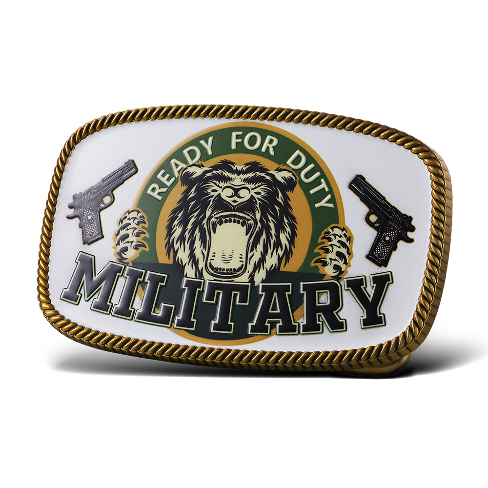 Rectangular UV Printed Belt Buckles 3.5" 4