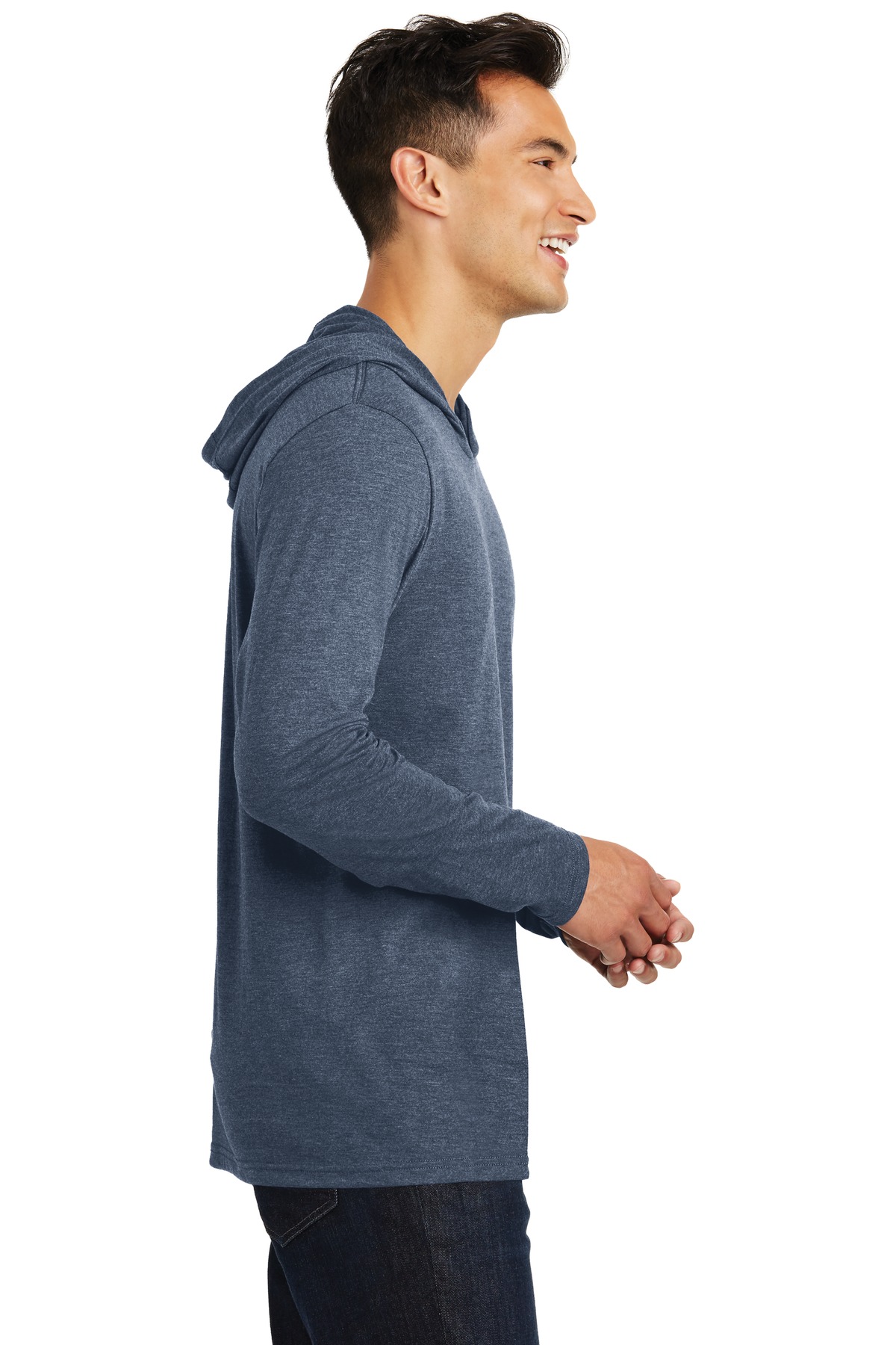 District Perfect Tri Long Sleeve Hoodie. DM139, custom hoodie or sweatshirt with logo imprint 46