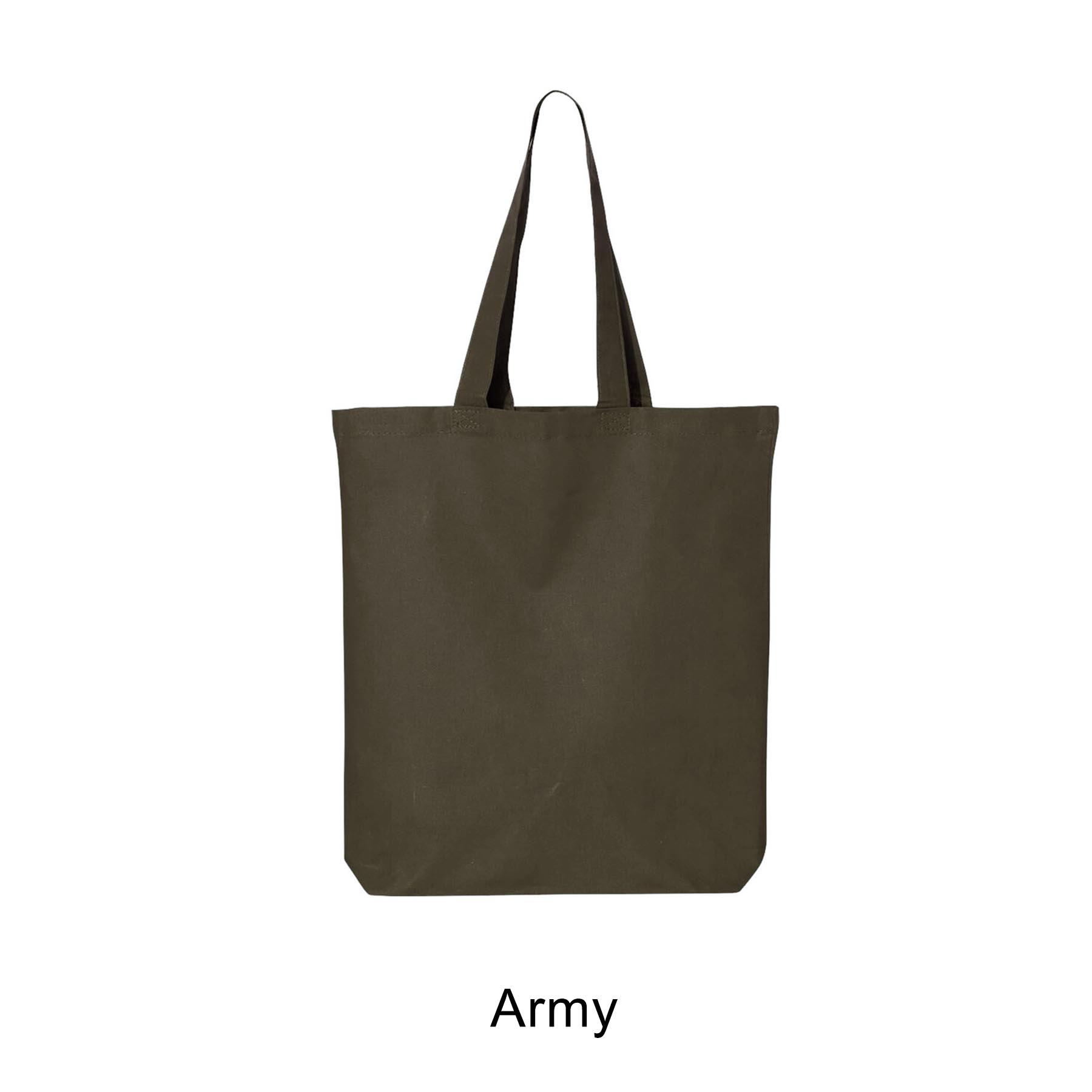 6 oz. 100% Cotton Canvas Tote Bag w/Bottom Gusset 4