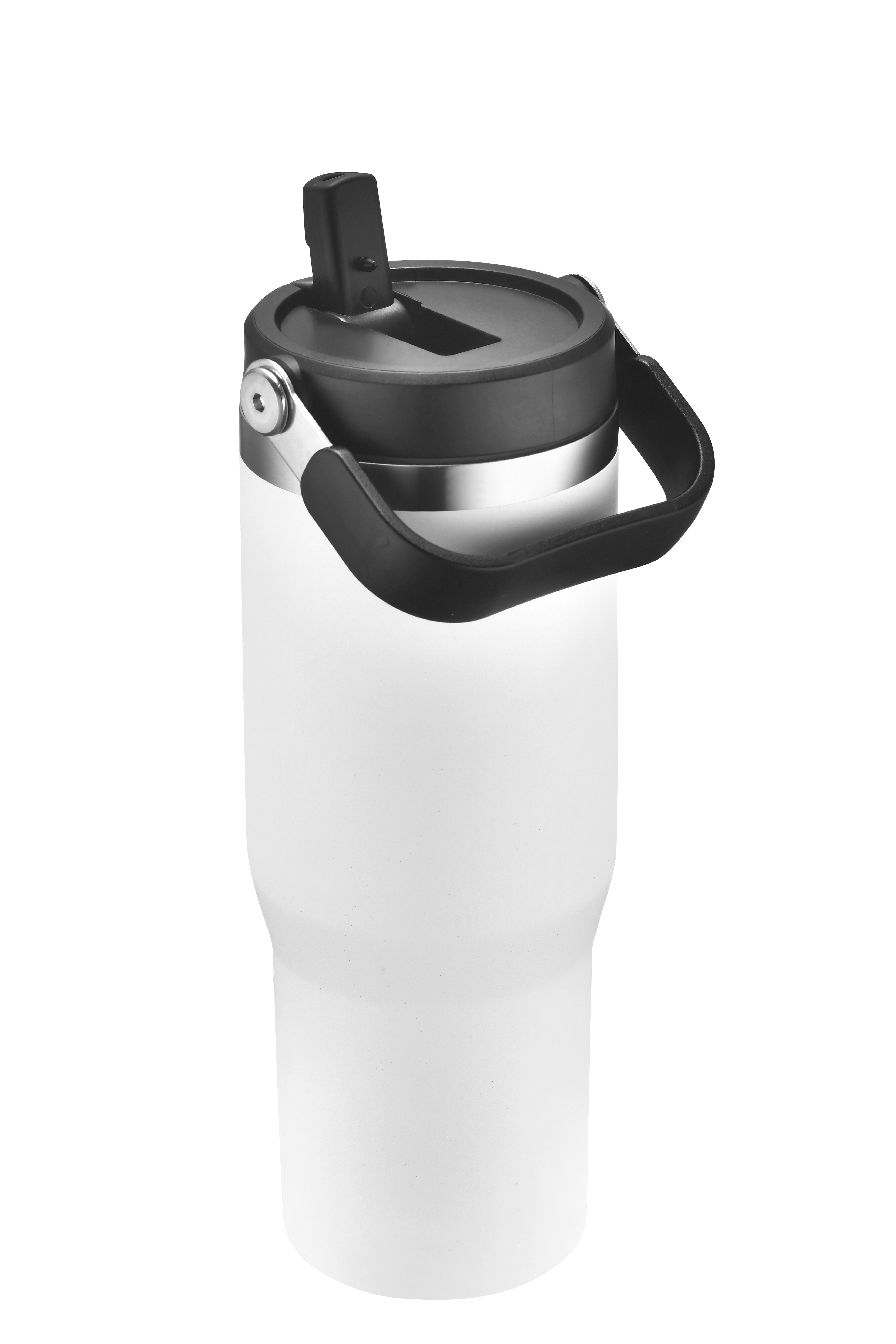 Endura 30 oz White Stainless Steel Bottle, custom water bottle with logo imprint 2