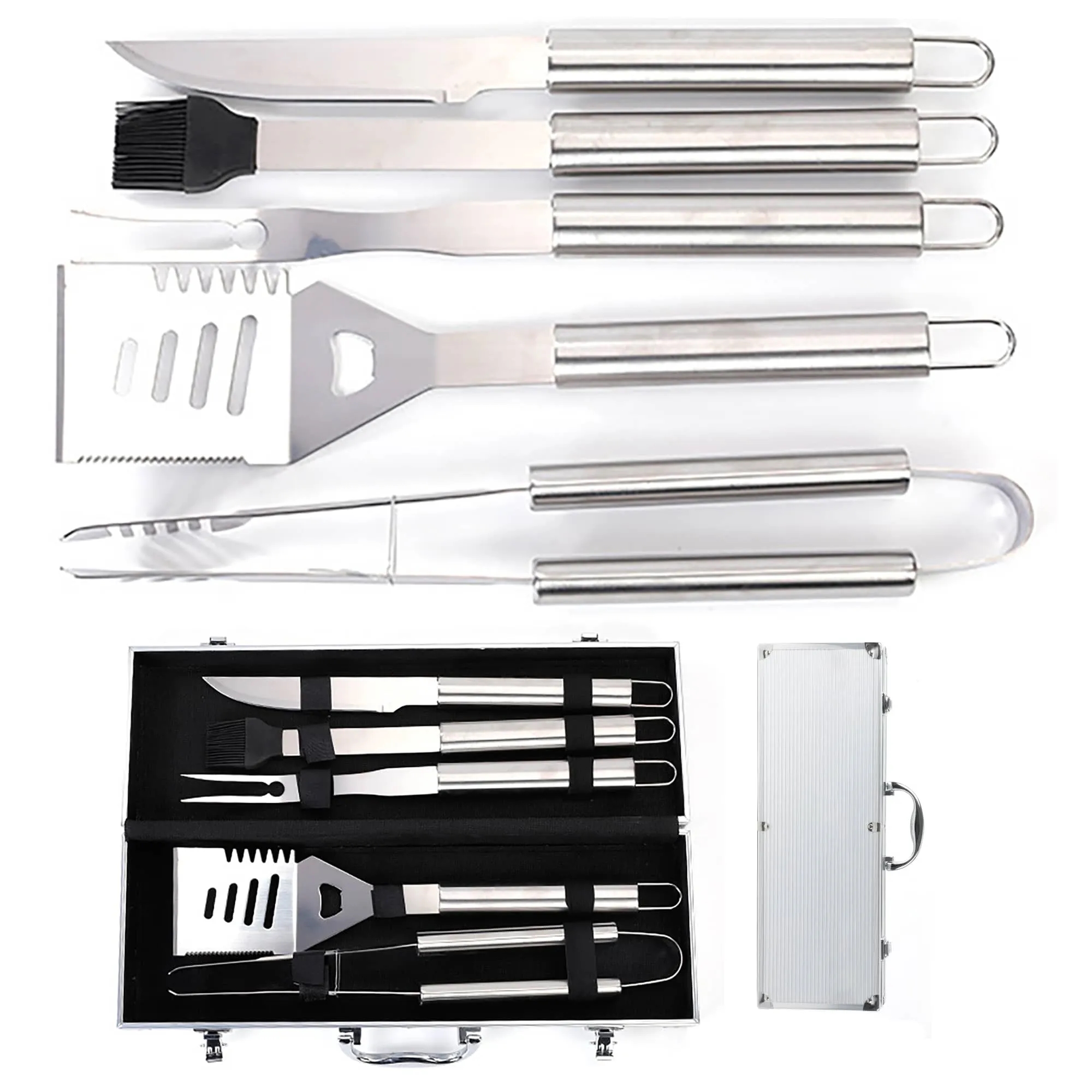 Stainless Steel 5 Piece BBQ Tool Set