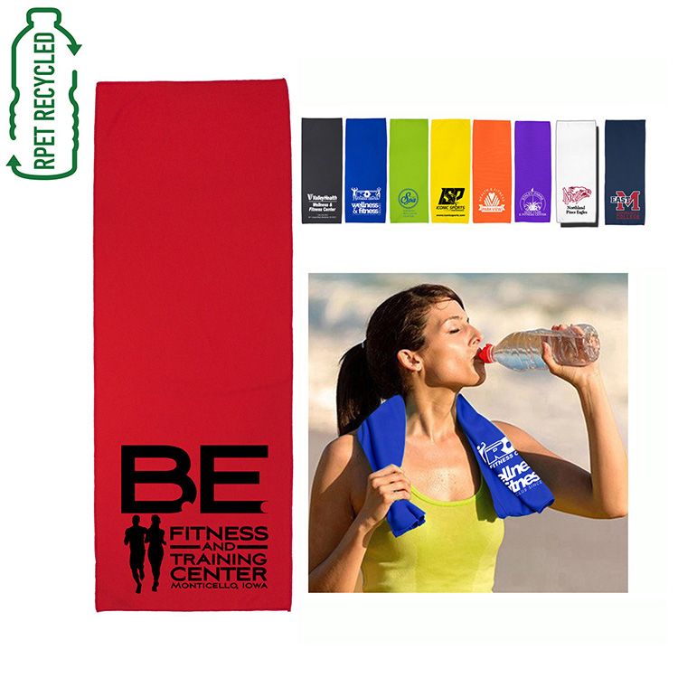 "THE RAINER" Recycled RPET Cooling Towel – 12" W x 32" H 17