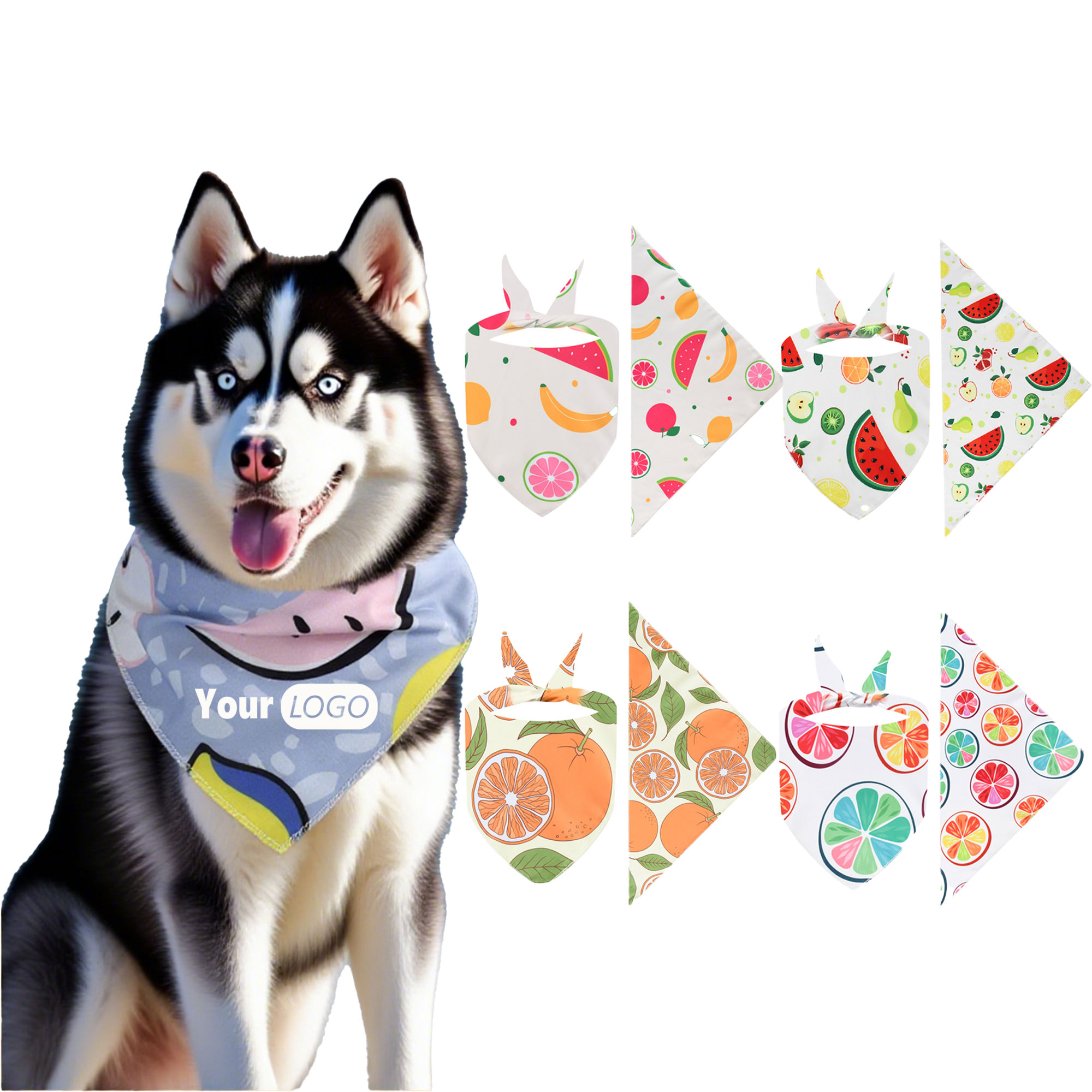 Cartoon Cute Pet Triangle Scarf 1
