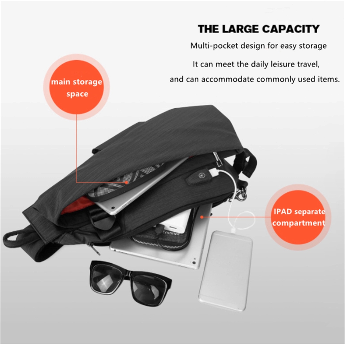 Crossbody Sling Backpack Shoulder Bag 6