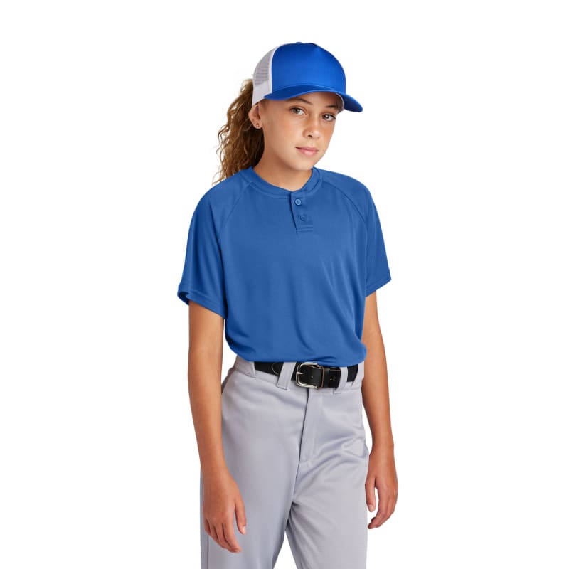 Sport-Tek Youth PosiCharge Competitor 2-Button Henley 4