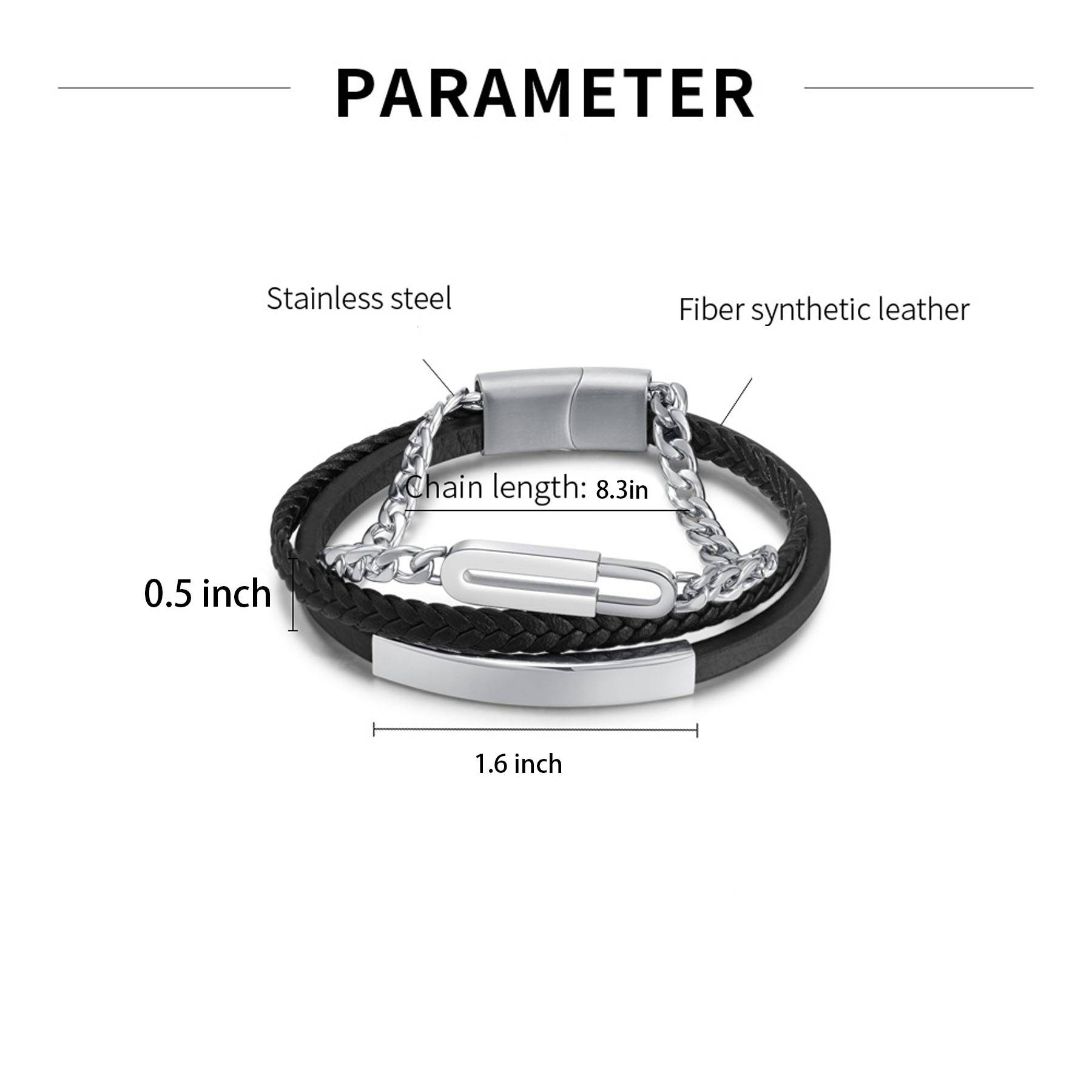 Multi layer woven leather bracelet 3