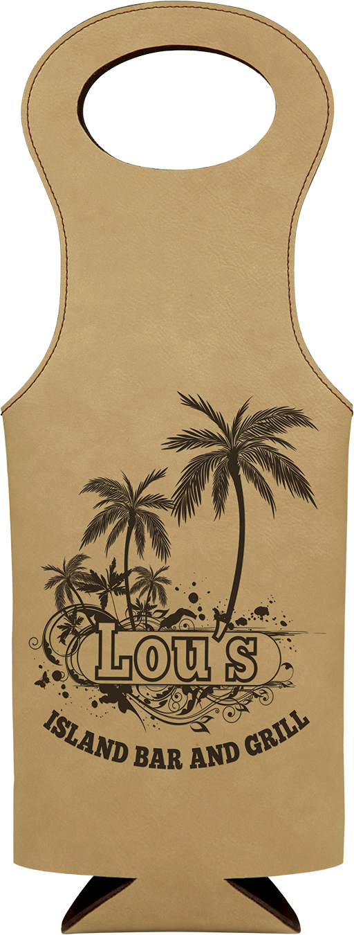 Laser Engraved Leatherette Wine Bag 13
