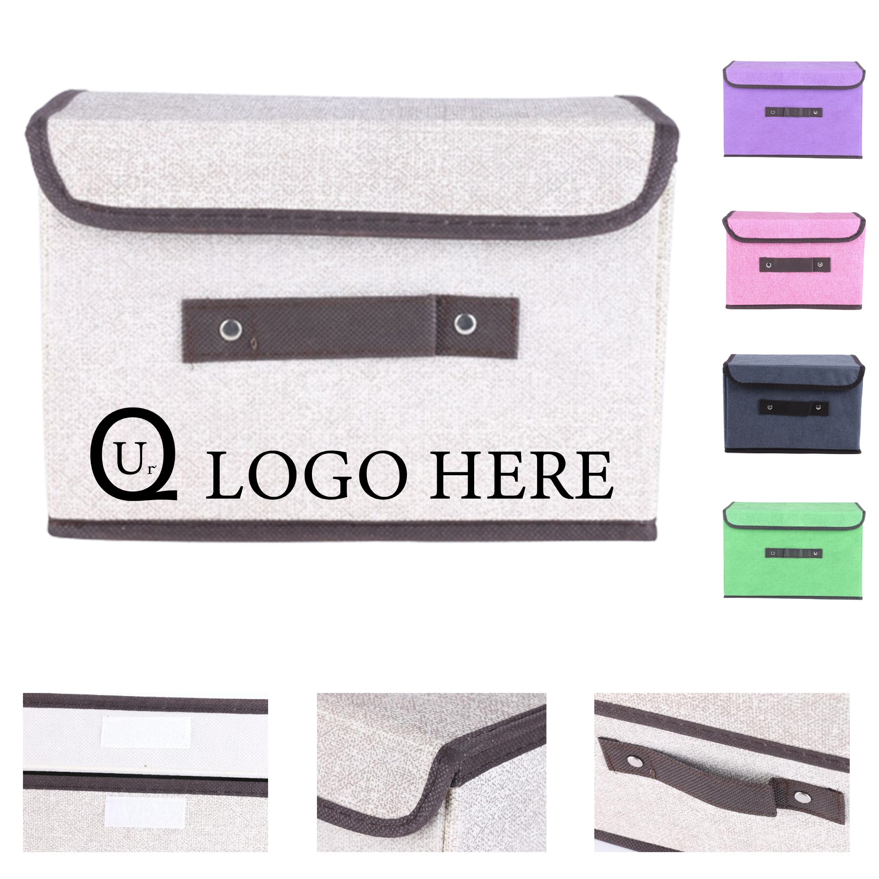 14.1X 9.4 X 9 Inch Foldable Flip-Top Storage Boxes