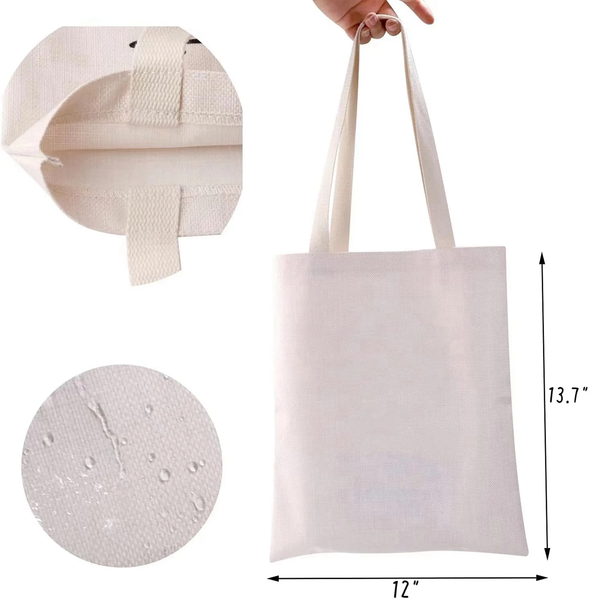 Classic Canvas Tote Bag. MOQ 100 PCS, custom tote bag with logo imprint 4