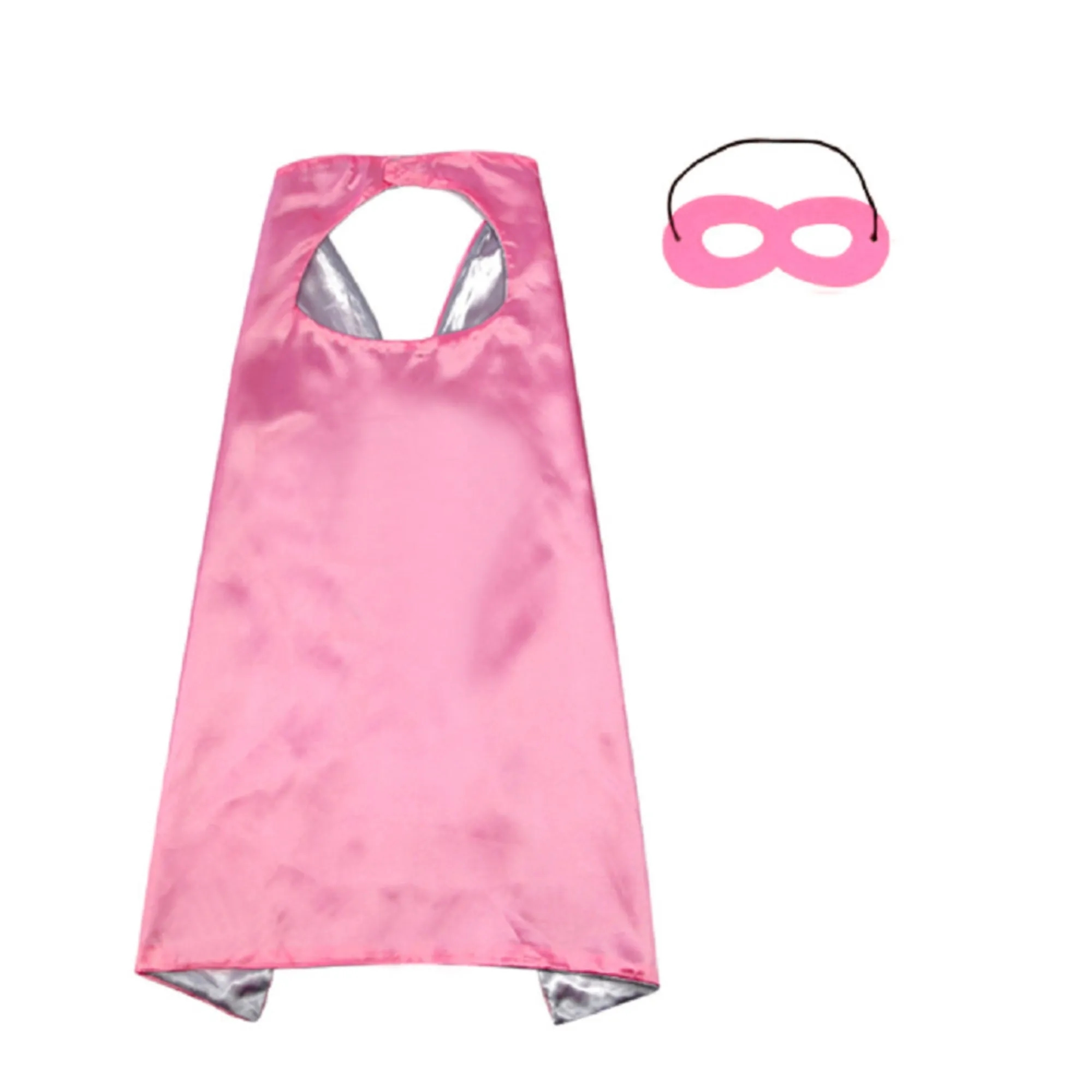 Double Layers Kid Superhero Cape with Eye Mask 8