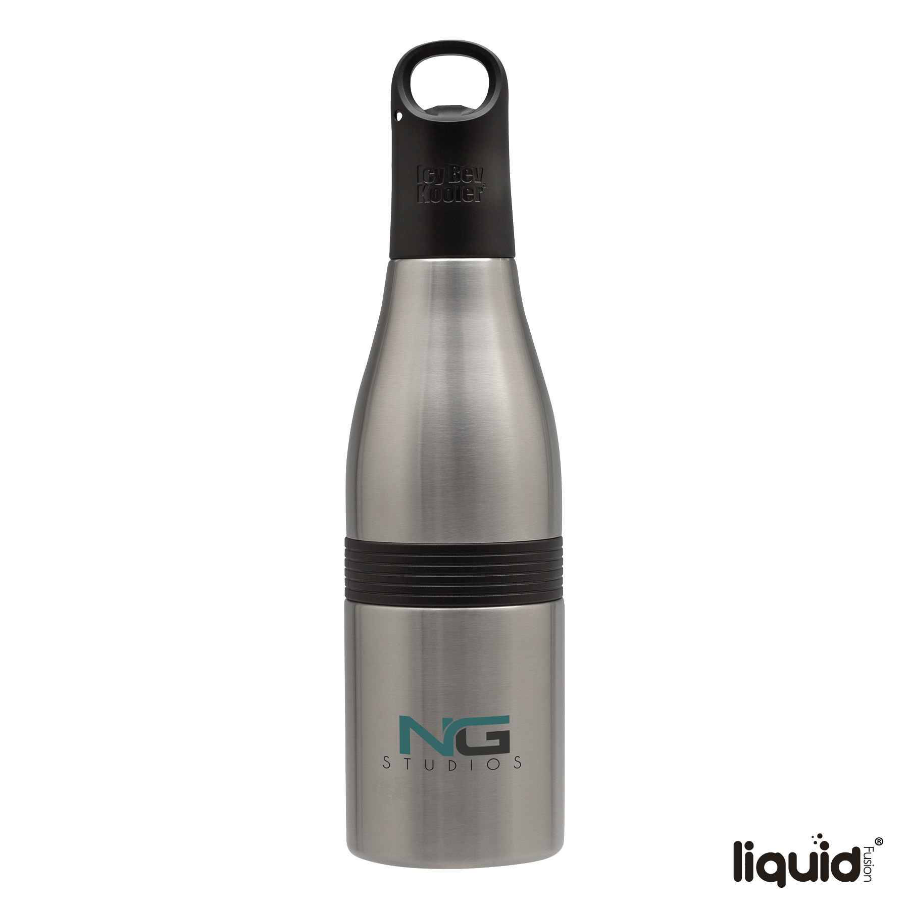 Liquid Fusion® Icy Bev Kooler® 22 oz. 3-In-1 Double Wall Stainless Steel Bottle 22