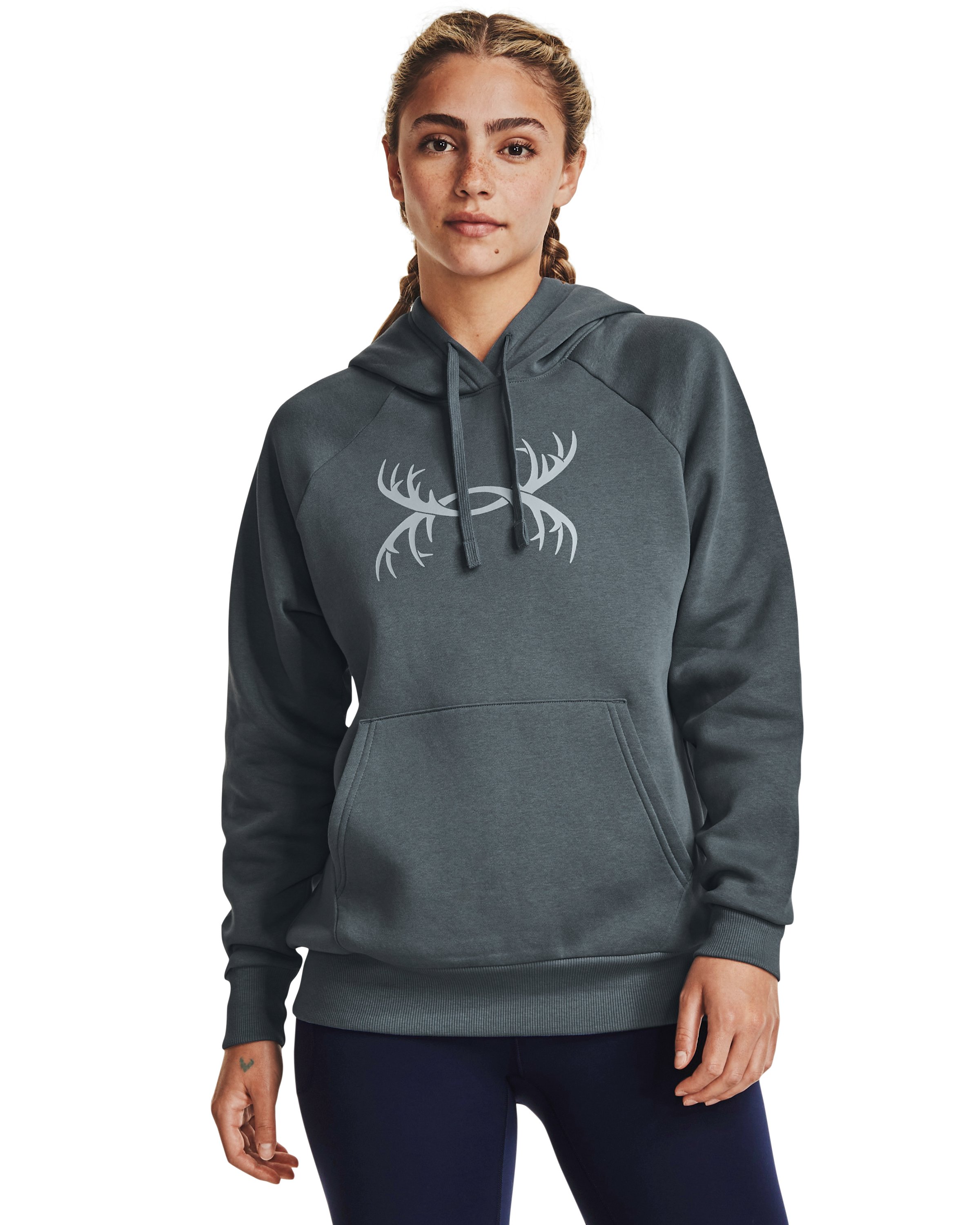 Women's UA Rival Fleece Antler Hoodie  1