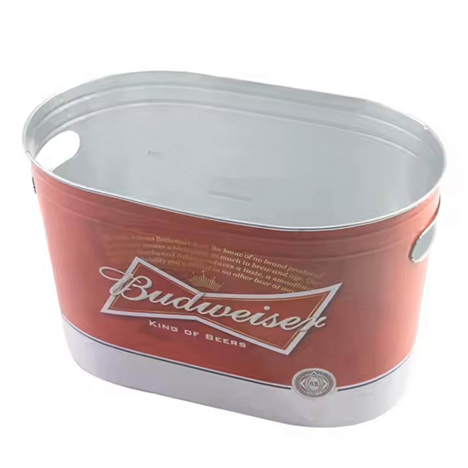 15L Oval Metal Ice Bucket w/ Handle 3