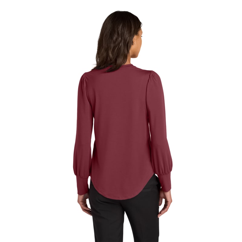 Mercer+Mettle Women's Stretch Jersey Long Sleeve Blouson Top 10
