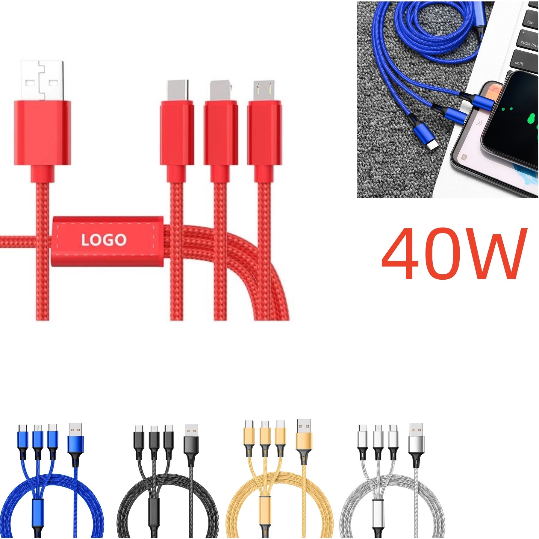 Multi Charging Cable Universal 3 in 1 1