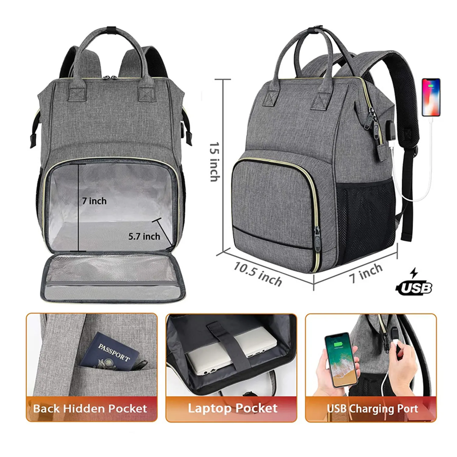 Insulated Cooler Backpack With Usb Port 4