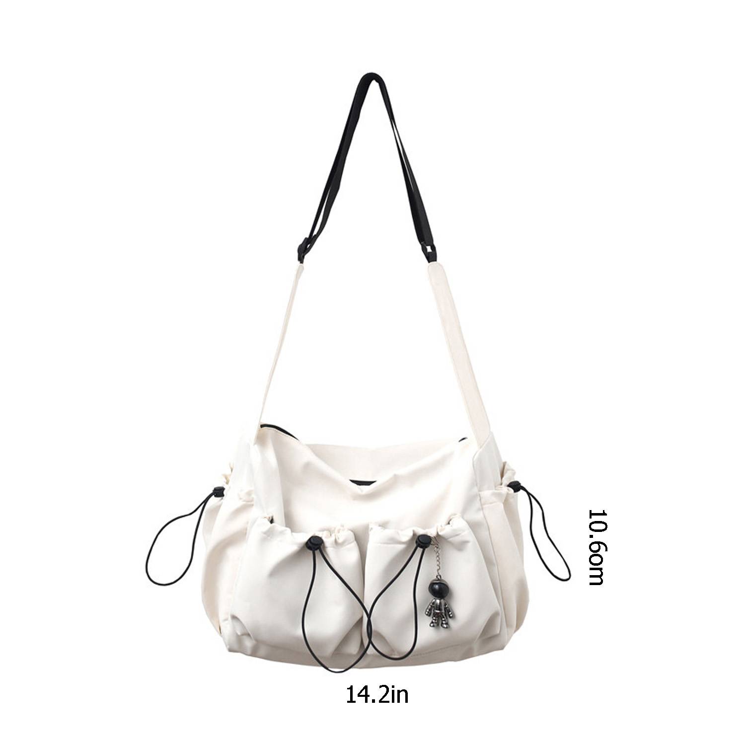 Nylon Large capacity Crossbody bag With Astronaut Pendant 3