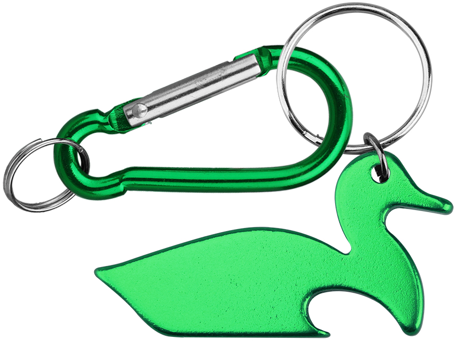 Duck shape bottle opener with key chain and carabiner 3