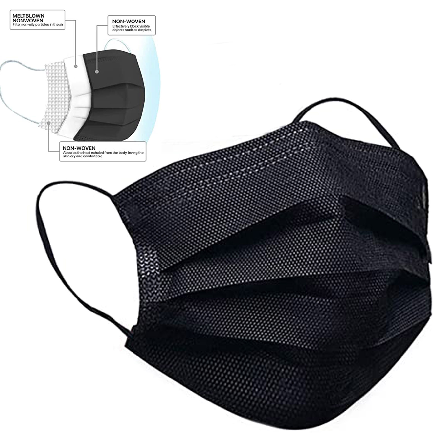 3 Ply Disposable Individually Wrapped Mask 1