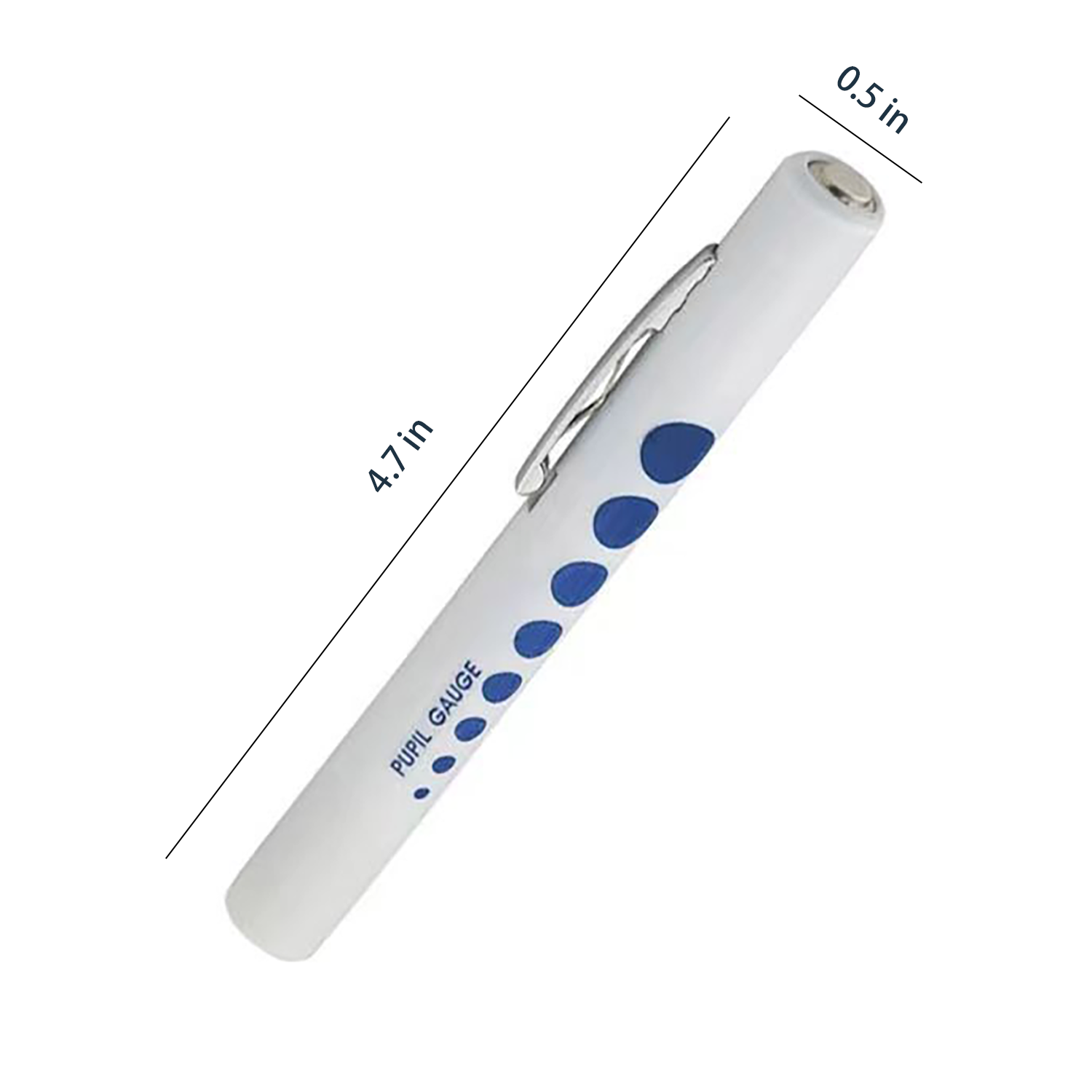 Disposable LED Medical Pen Light w/ Pupil Gauge 6