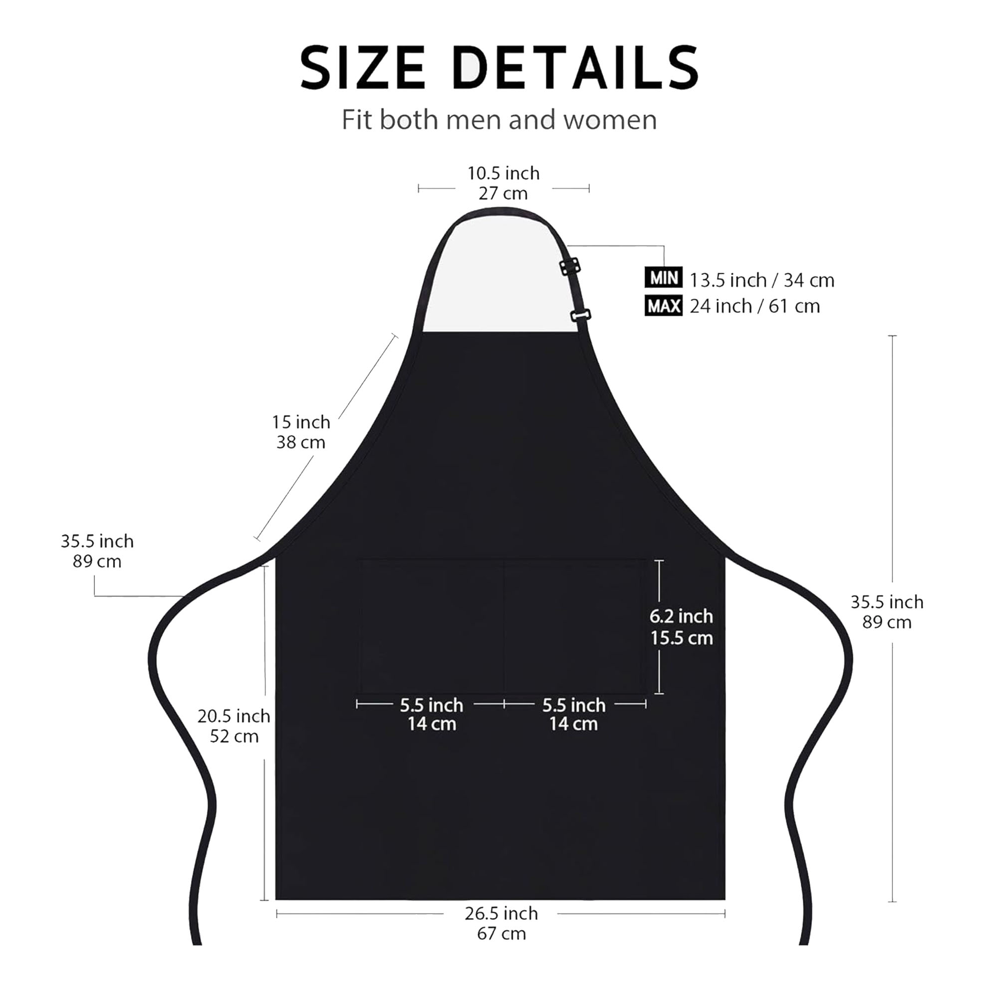 Port Authority Full-Length Two-Pocket Bib Apron 1