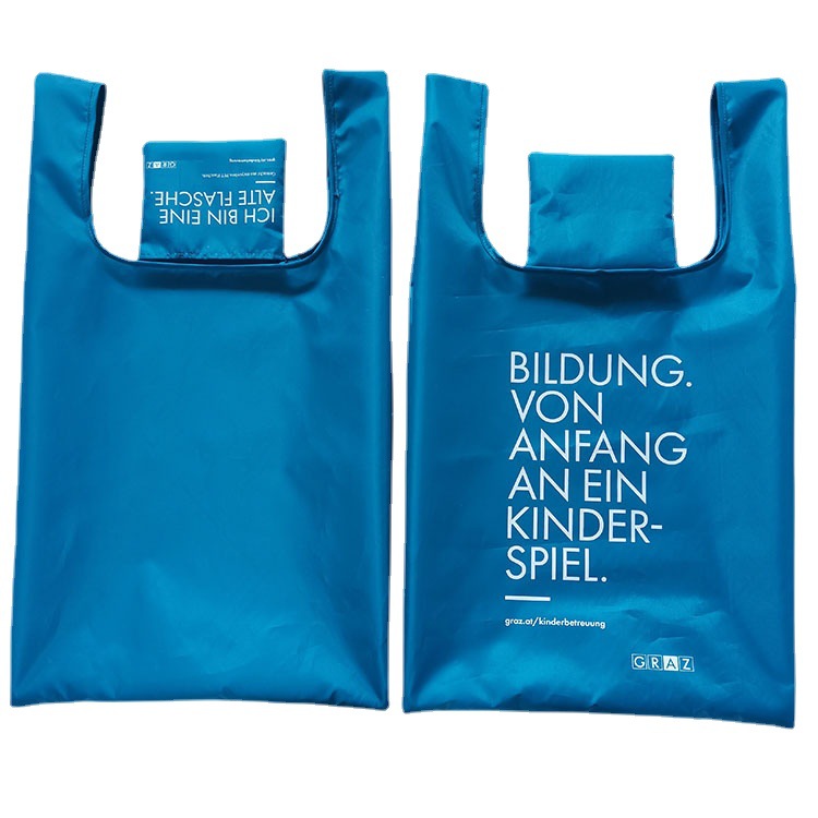 Environmental Friendly Grocery Tote Folded into Attached Pouch 1
