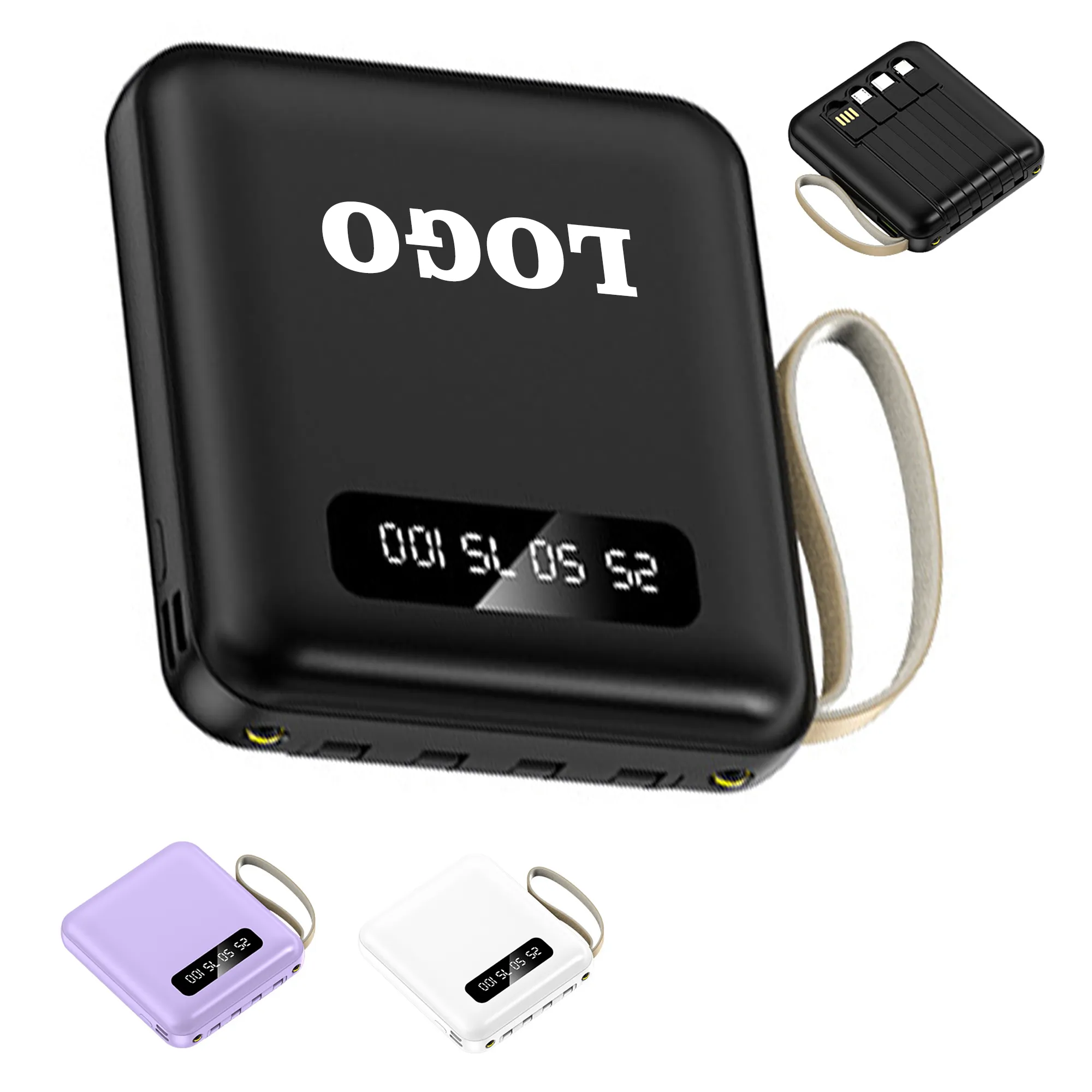 10000 mAh Mini Portable Digital Display Power Bank