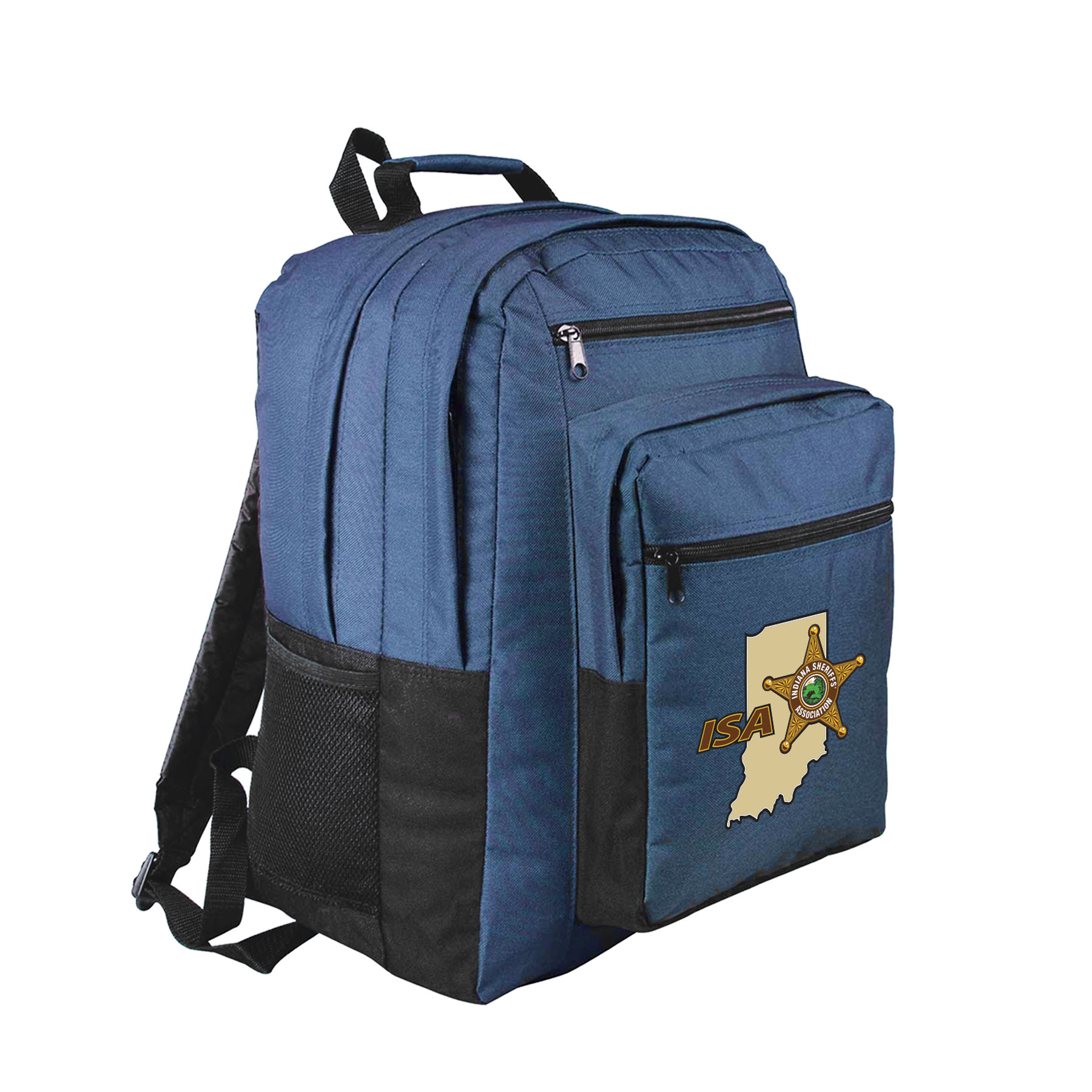 600D Polyester Deluxe Backpack w/2 Side Mesh Pockets 3
