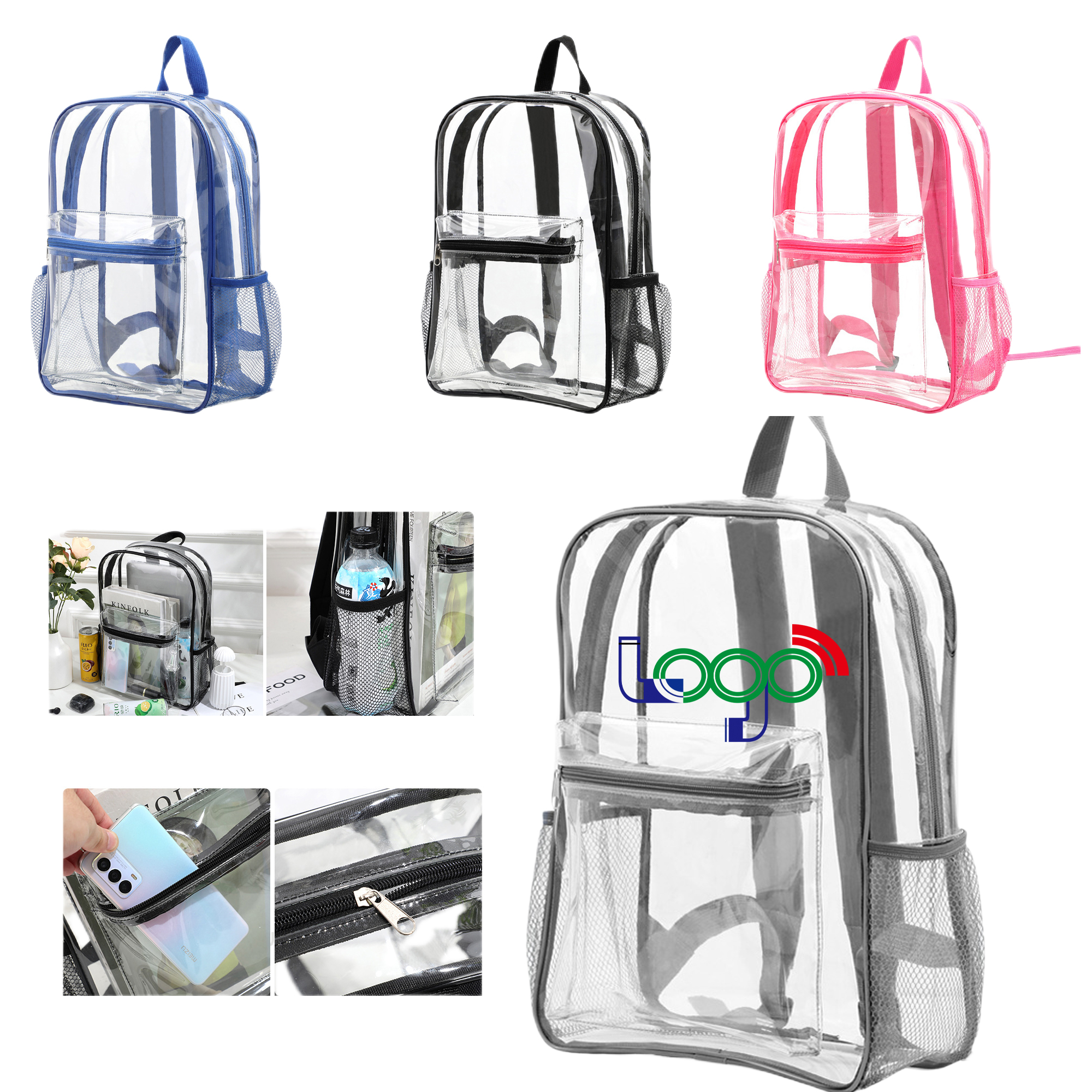Durable Waterproof Clear Backpack MOQ20 1
