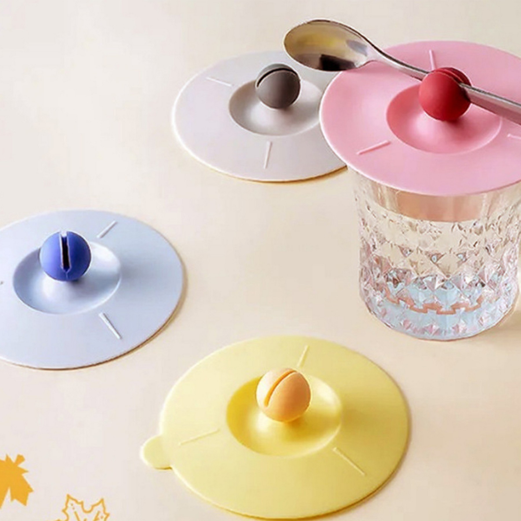 Silicone Drink Cup Lids For Coffee Cup Beer Mug Wine Glass 6