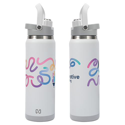 NAYAD® Crusade 28 oz Stainless Steel Double-Wall Vacuum Insulated Bottle with Hidden Cup 19