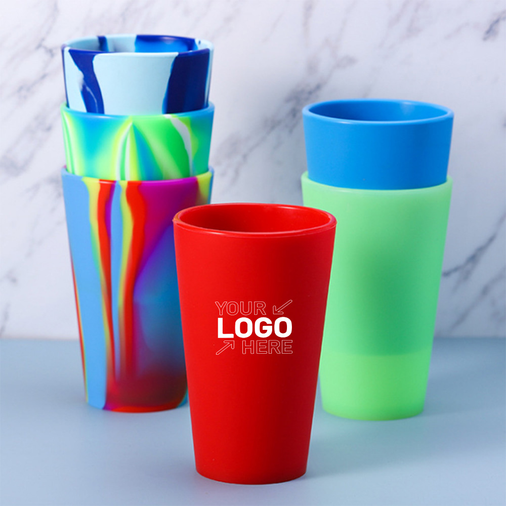 16 oz colorful tie dye silicone cup/travel cup 4