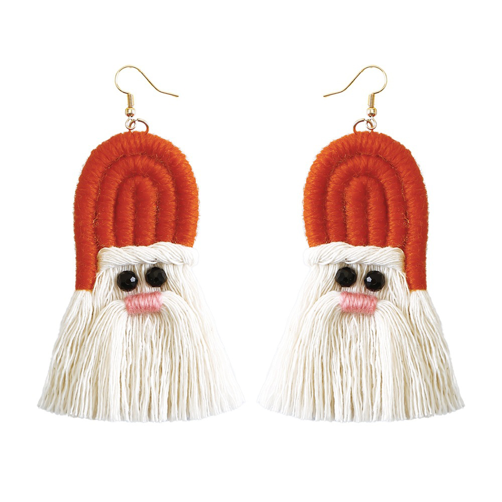 Christmas Tassel Woven Handmade Earrings