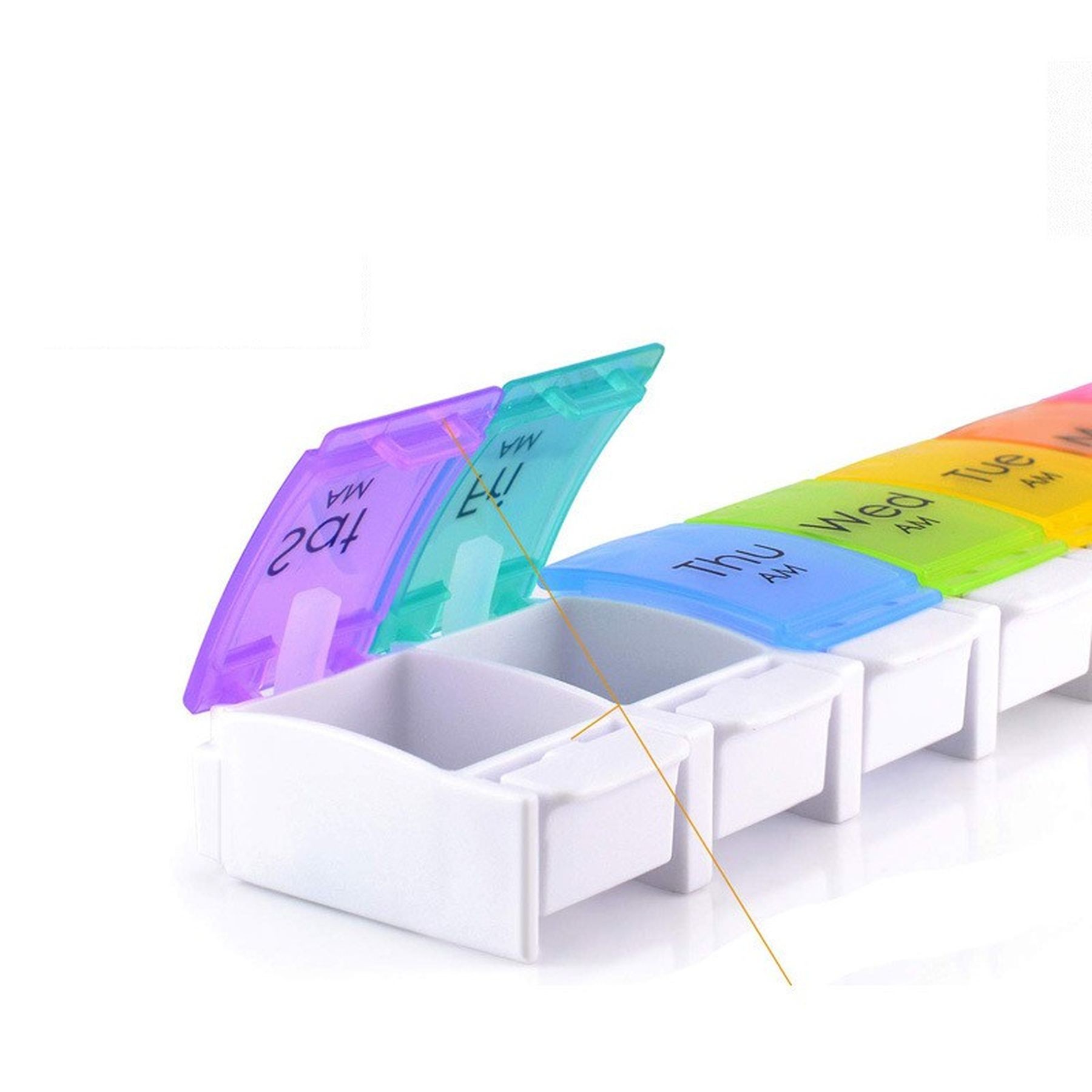 Weekly Pill Organizer Bpa Free Travel 7 Days Pill Box Case 3