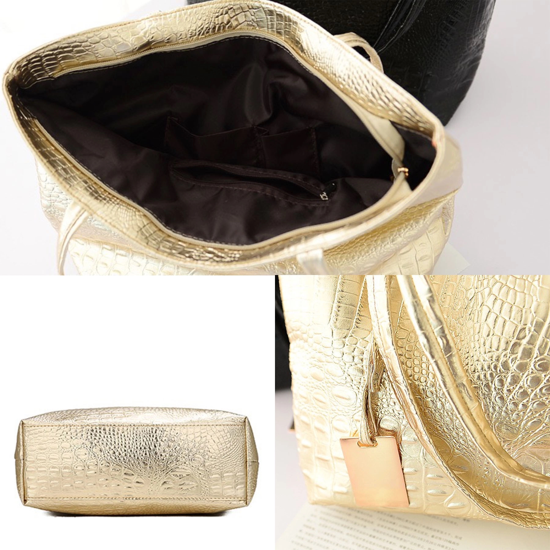 Pu Leather Tote Bag, custom tote bag with logo imprint 3