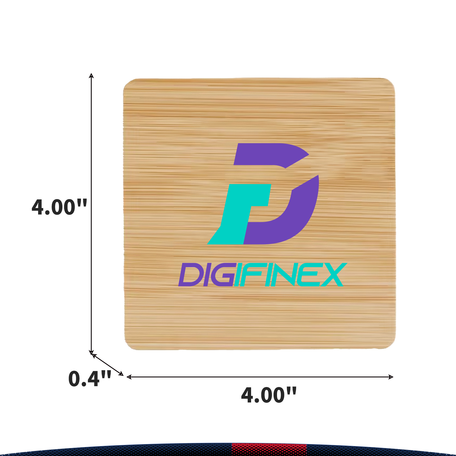 Jelawat Bamboo Square Coaster 4