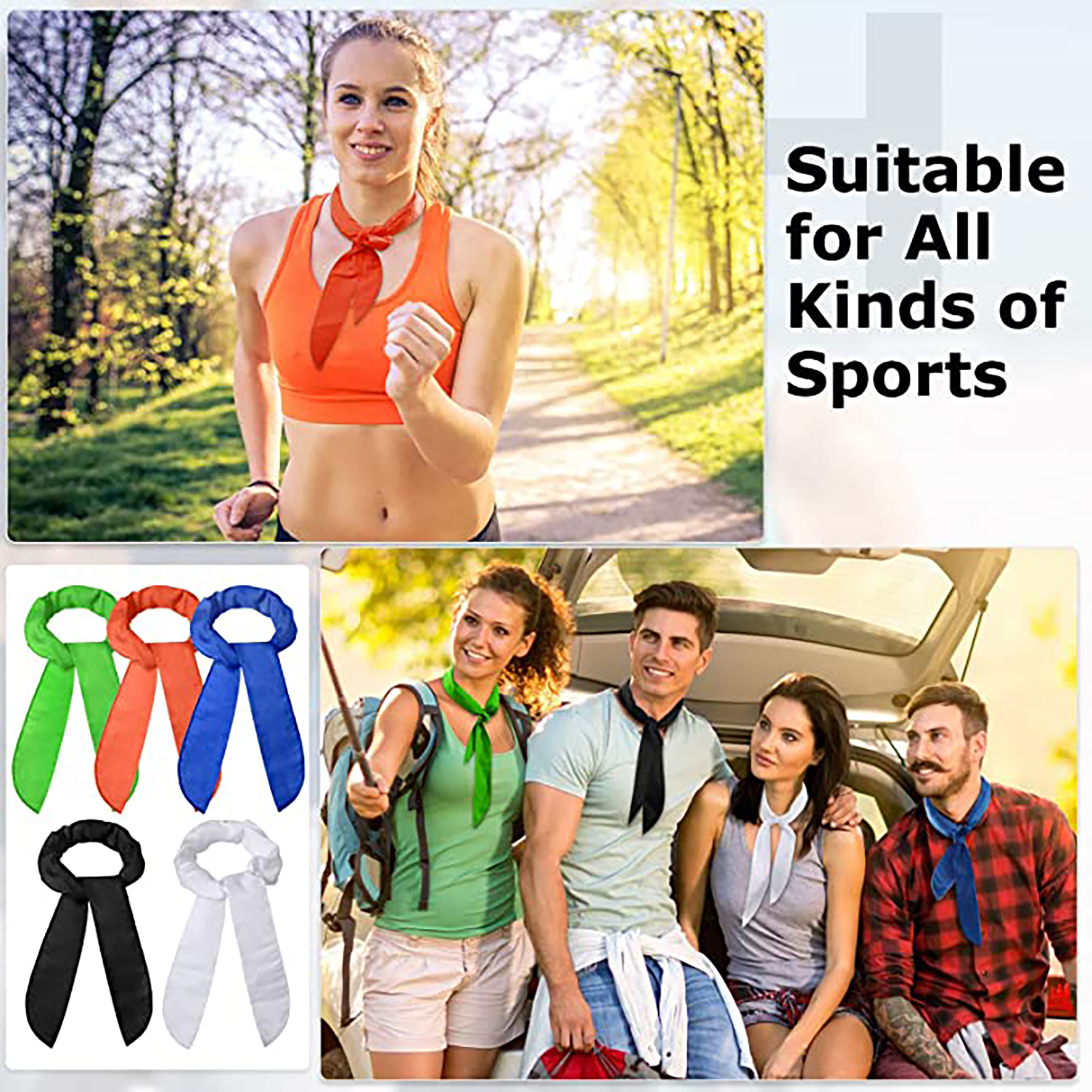 Ice Cooling Neck Wrap Scarf for Women Men Running /Hiking/Camping/Travel/Shopping 3
