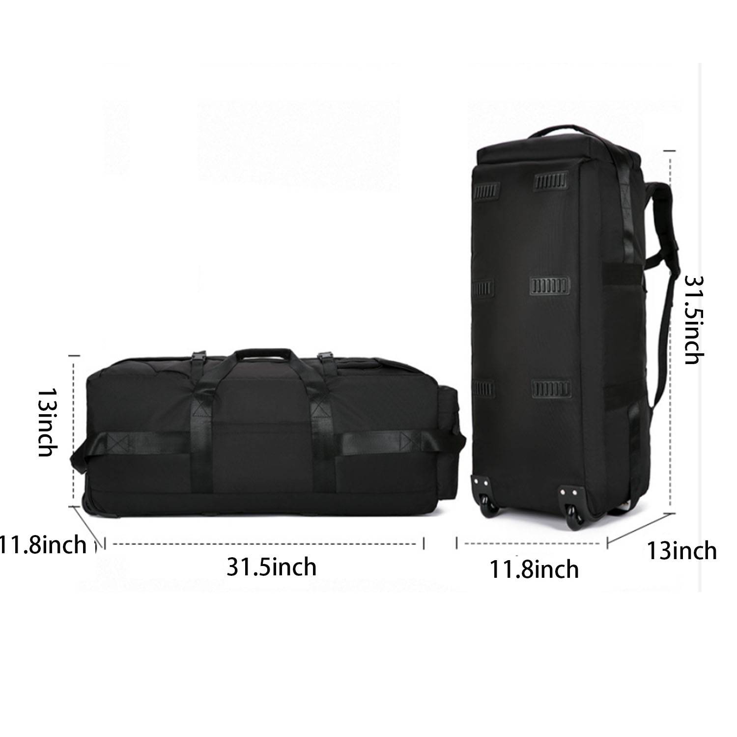 Oxford cloth extra-large outdoor roller backpack duffel bag 4