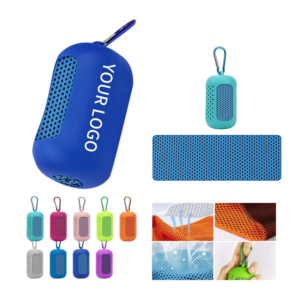 Lightweight Quick Dry Towel with Carabiner for Travel 5