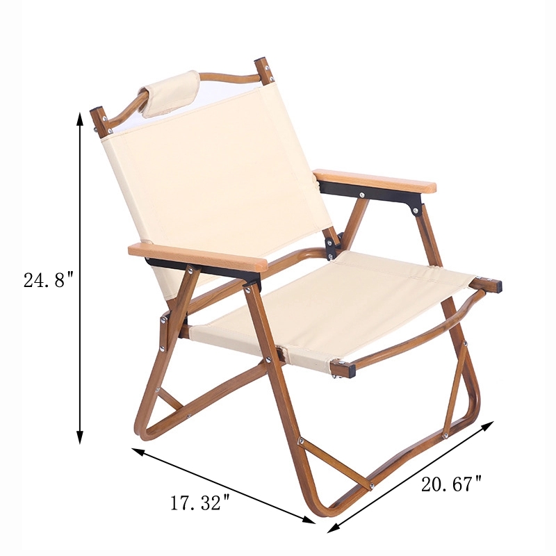 Wood Folding Camping Oxford Chair 4