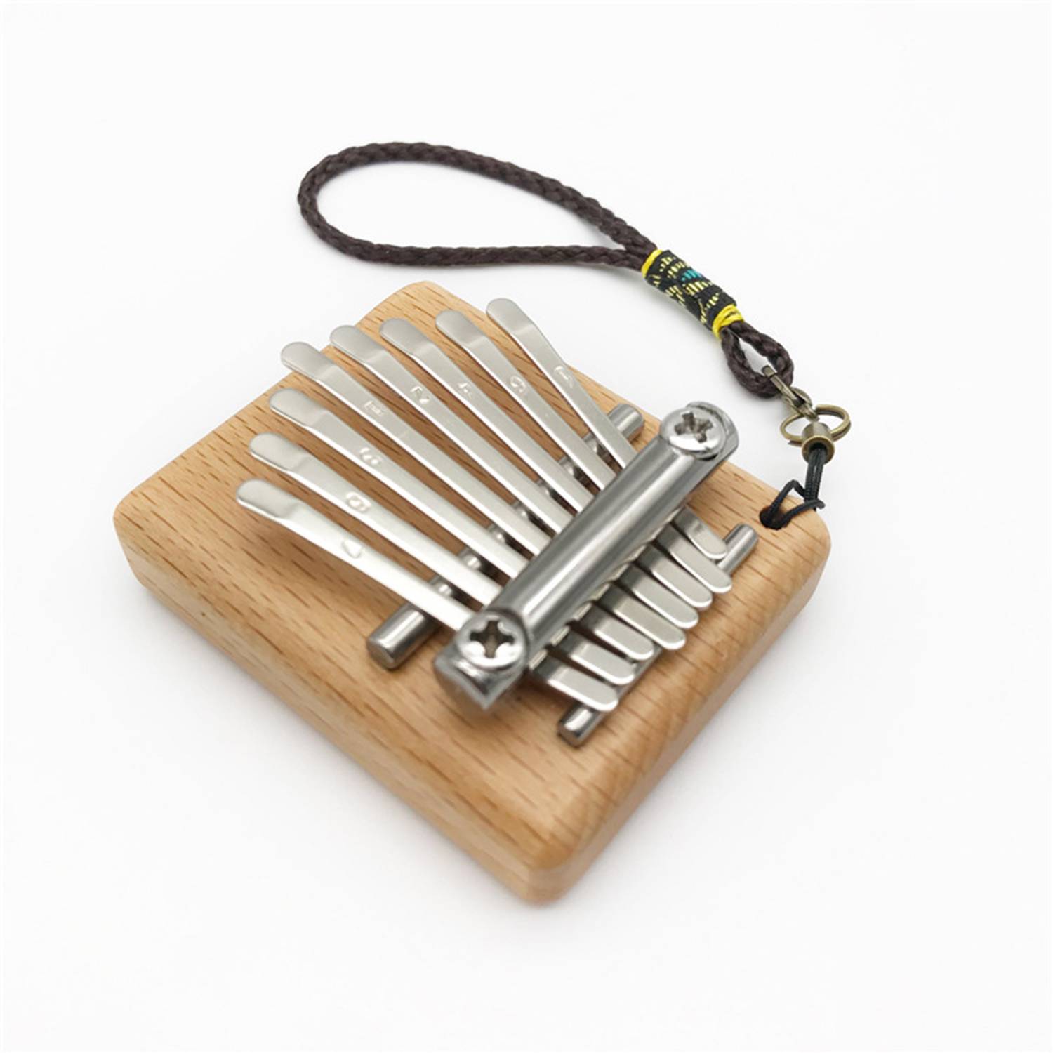 Mini Thumb Piano 8Keys Wooden MusicalInstrument Kid Toy 2