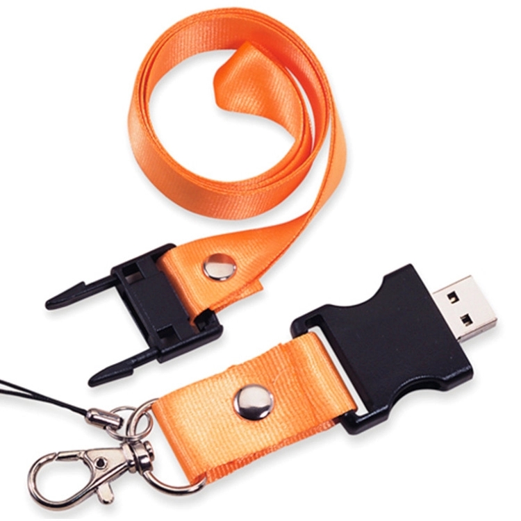 Polyester Detachable 3/4" Lanyard with USB Flash Drive 2