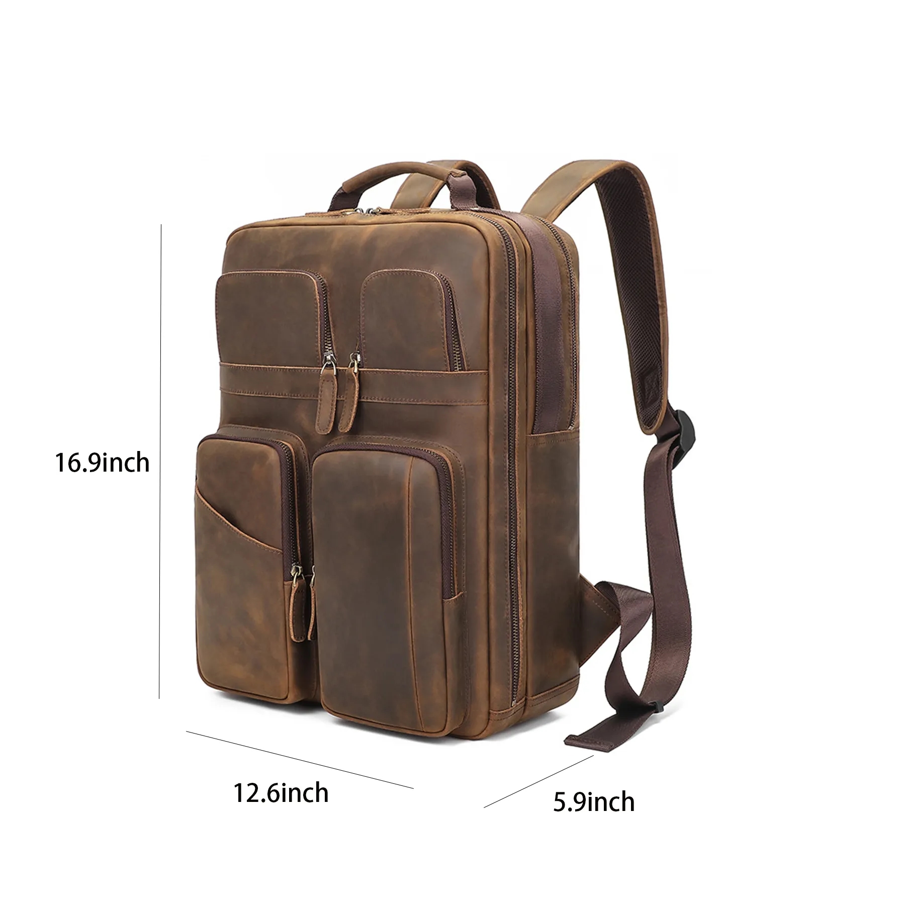 Large Genuine Leather Backpack for Men 5