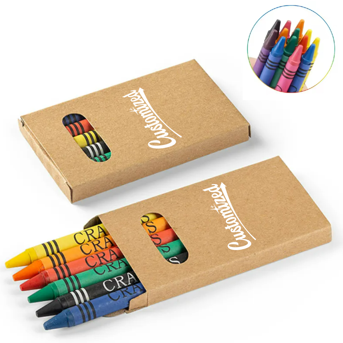 6 Color Crayon Set in Kraft Box 3