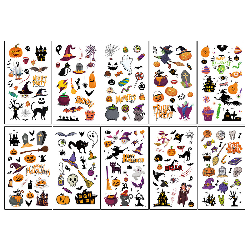 Halloween Temporary Tattoo Set (10 Sheets) 2