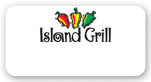 Screen Printed Poly Name Badge (1.75"X3.5") Rectangle